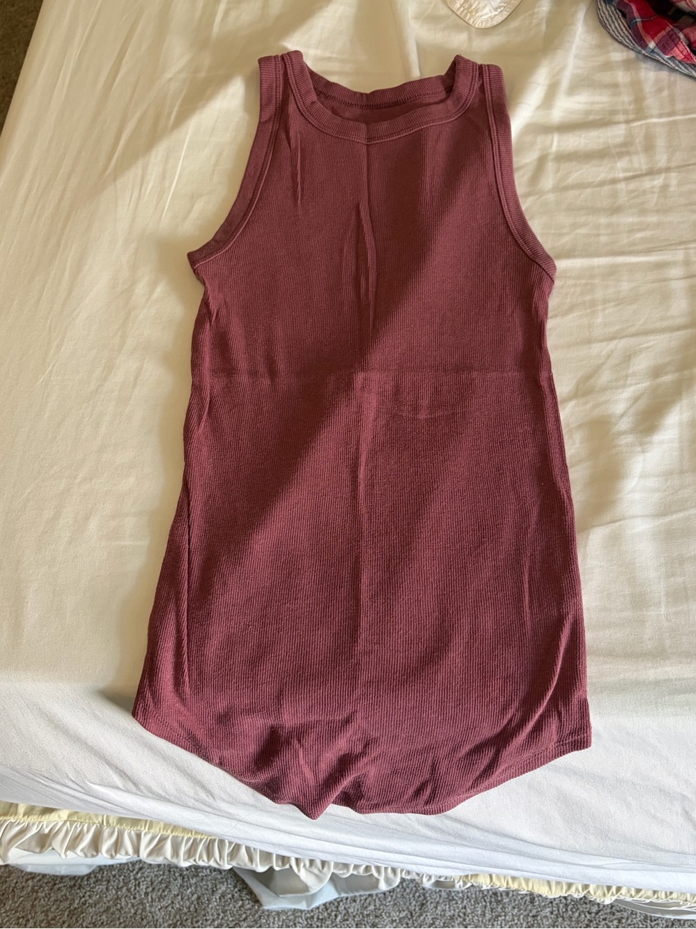 a new day Ribbed Tank Dress - Burgundy